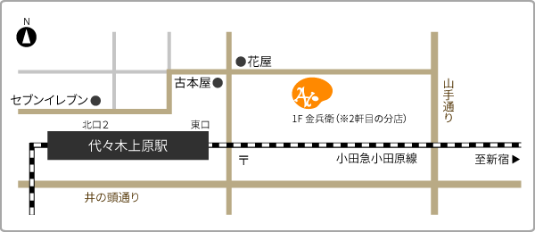 アトリエオーブ　駅からの地図